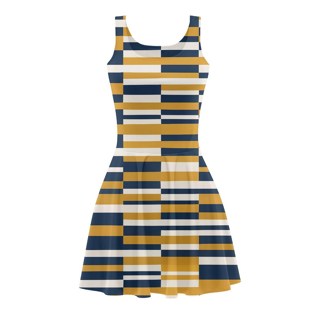 Luxury Stripe Register Study floral print skater dresses