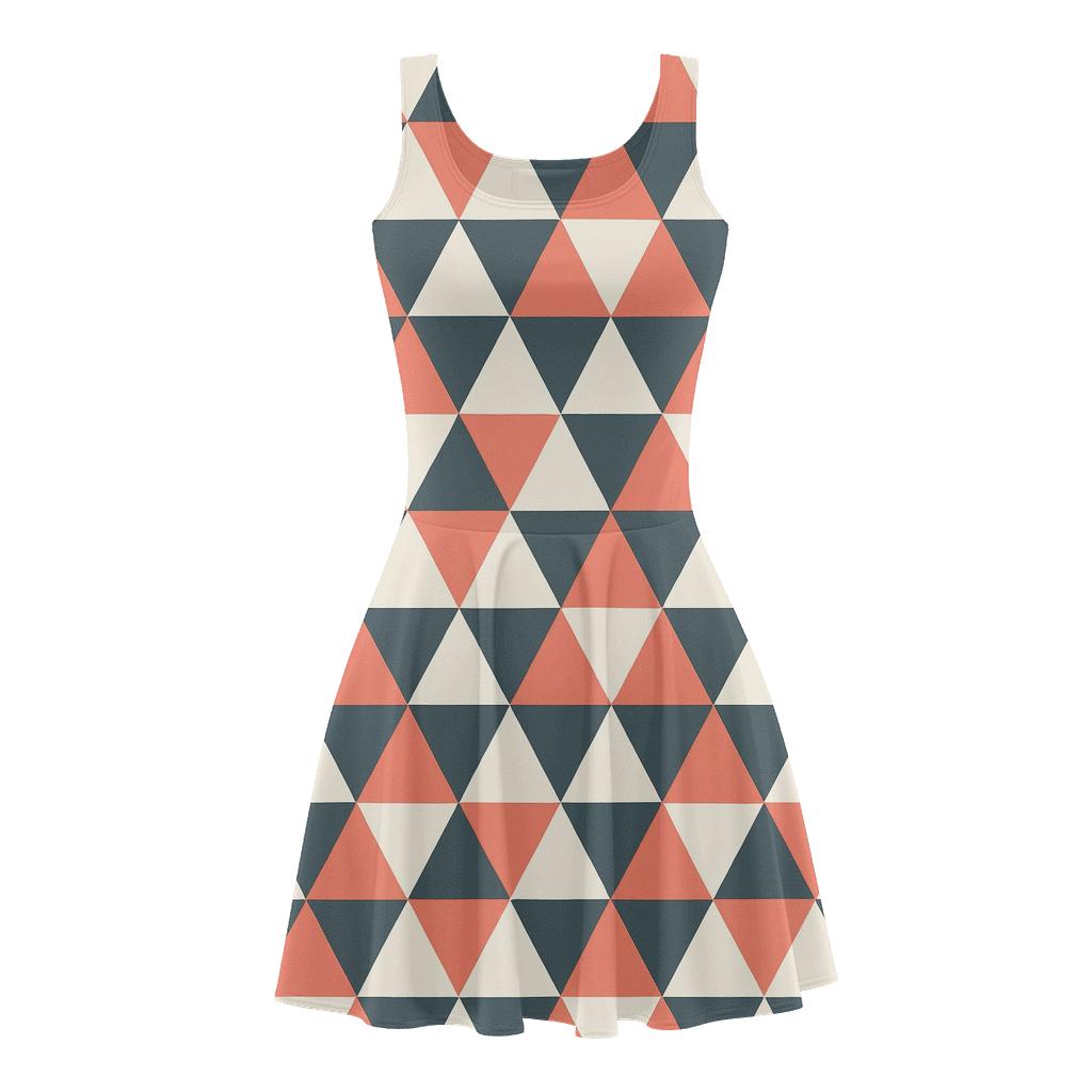 Resonant Triangle Chain Premium Repeat trendy mini skater dresses