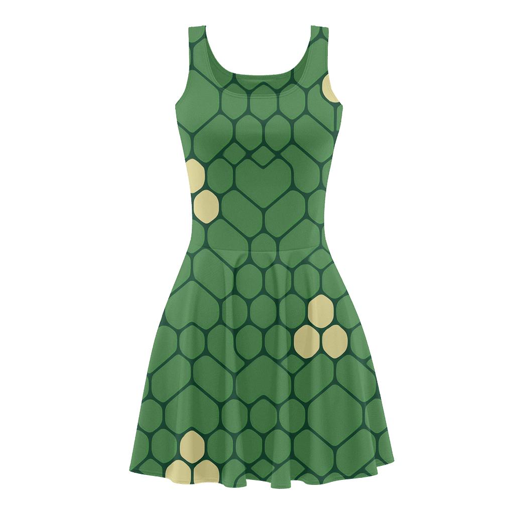 Cellular Mesh Weave Noble designer pattern skater dresses