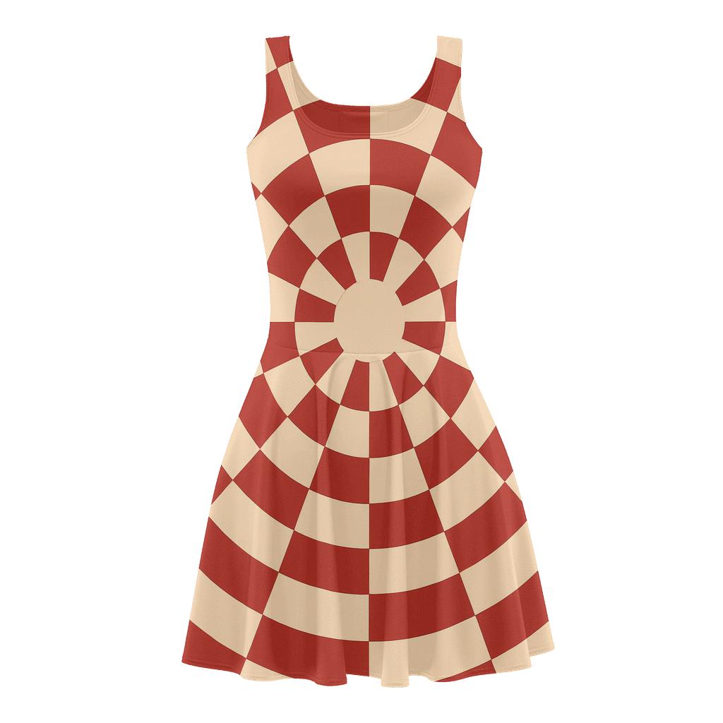 Concentric Segment Bands comfortable stretch skater dresses