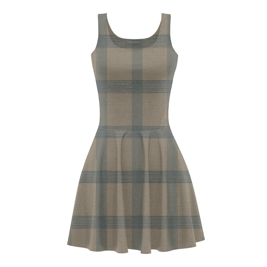 Banded Crosshatch Texture designer pattern skater dresses