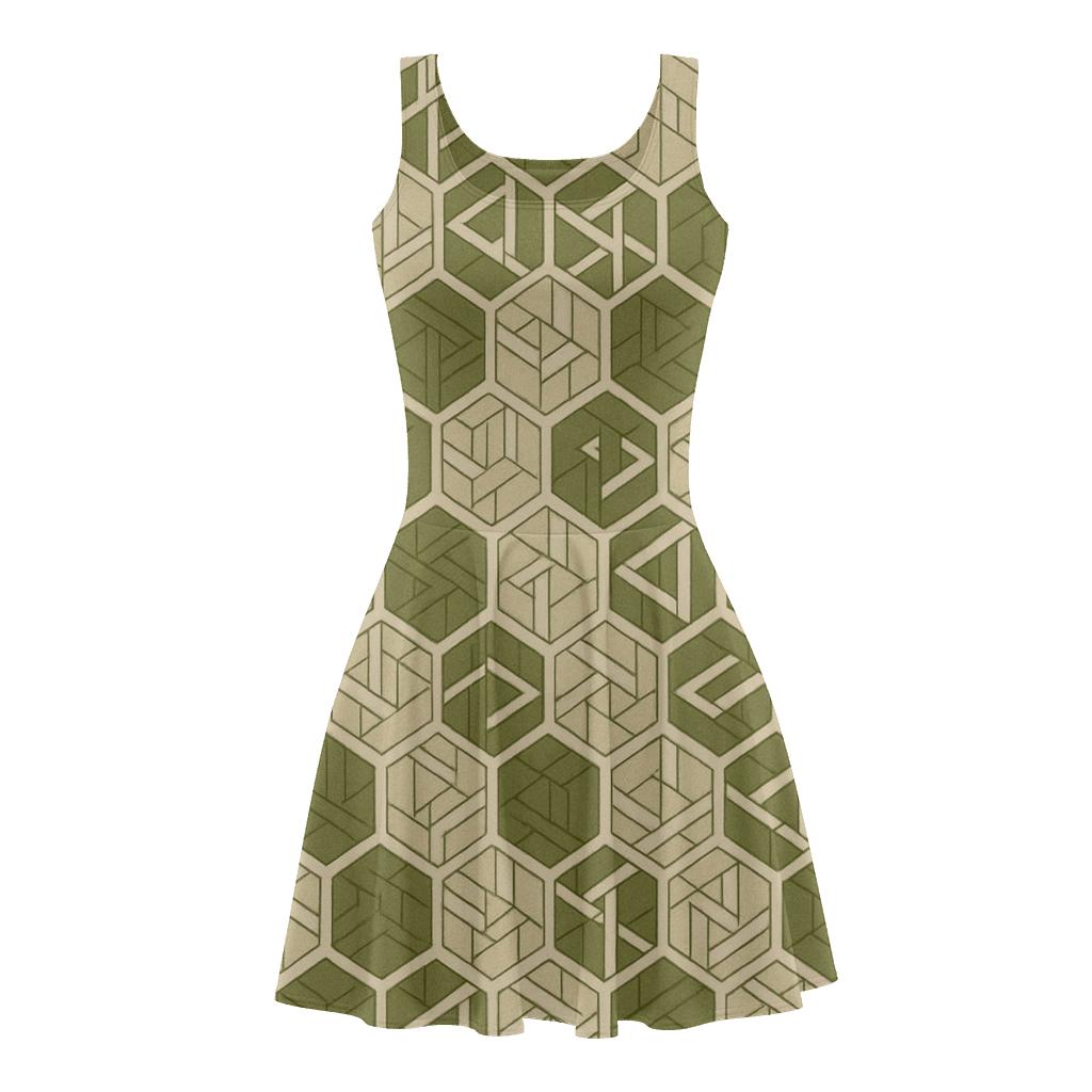 Mesh Cell Fragmentation personalized fit skater dresses