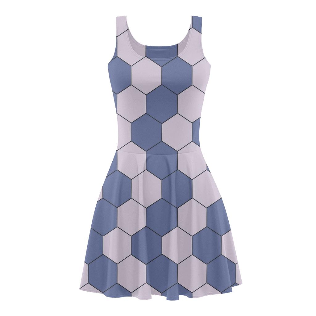 Iterative Polygon Array trendy mini skater dresses