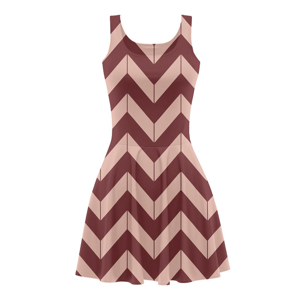 Parallel Chevron Weave skater dresses for occasions