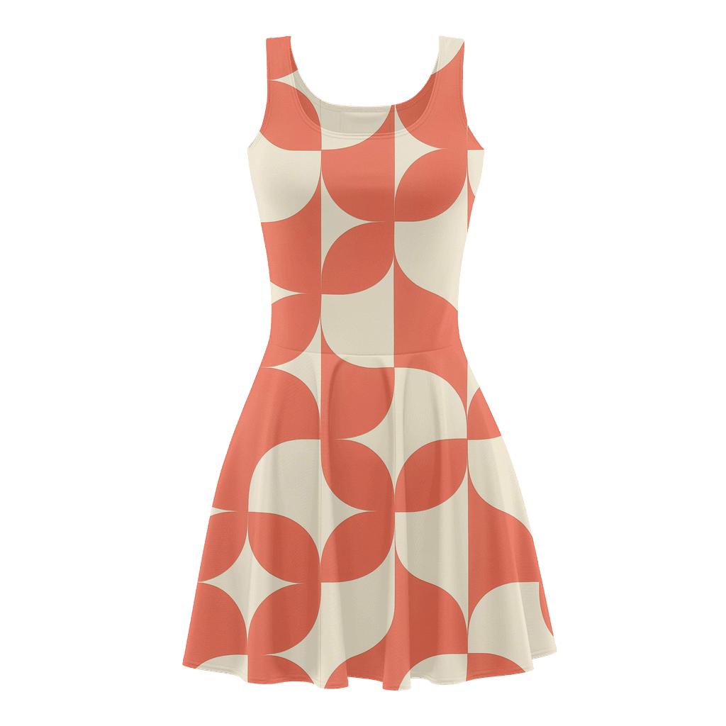 Overlapping Circle Matrix custom skater dresses