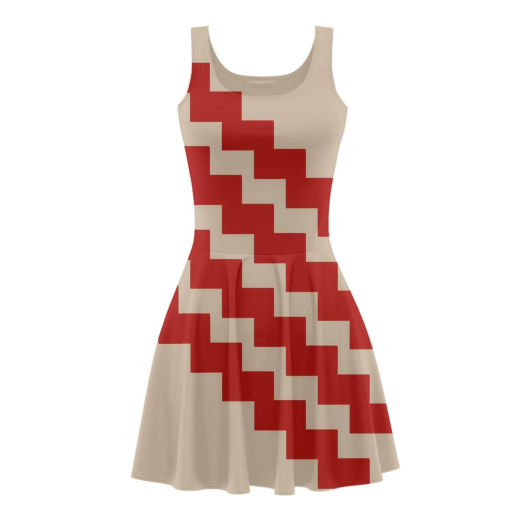 Linear Block Cascade stylish a-line skater dresses