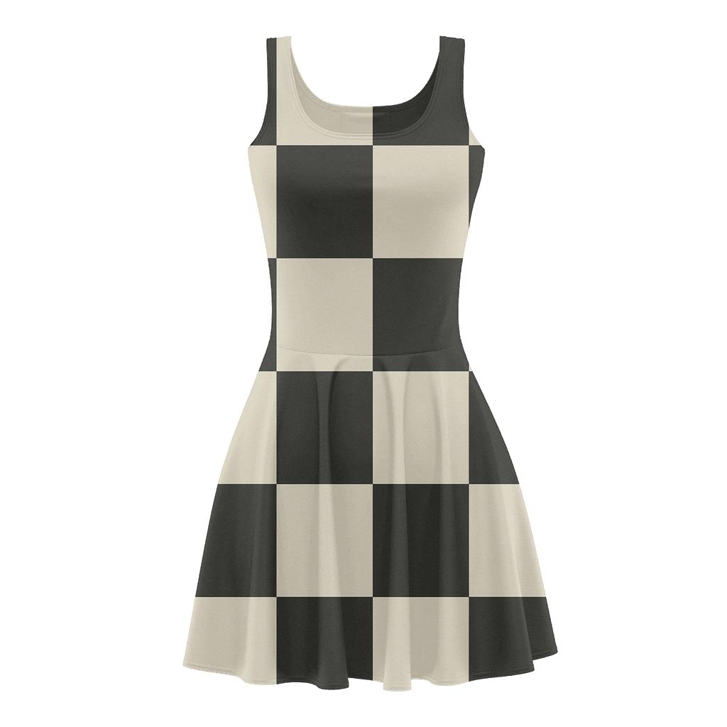 Split Square Grids unique custom skater dresses