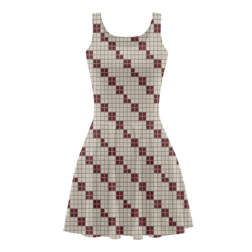 Artisan Pixel Drift Lattice stylish a-line skater dresses
