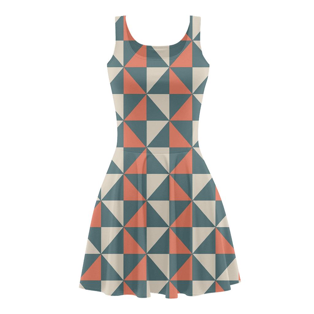 Shard Offset Mosaic Elite designer pattern skater dresses