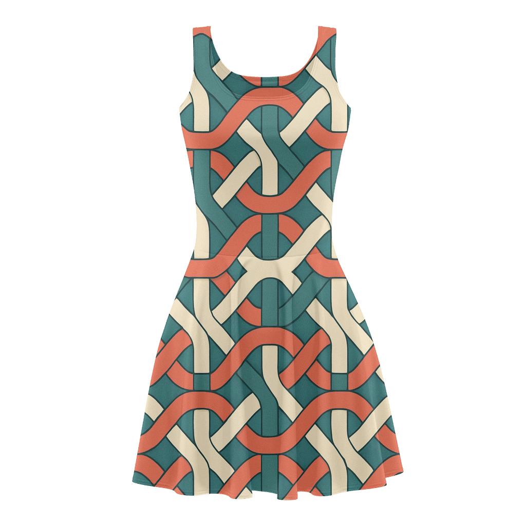 Interlaced Ribbon Matrix custom skater dresses