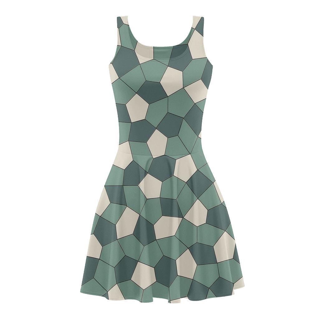 Cell Mesh Fragment unique custom skater dresses