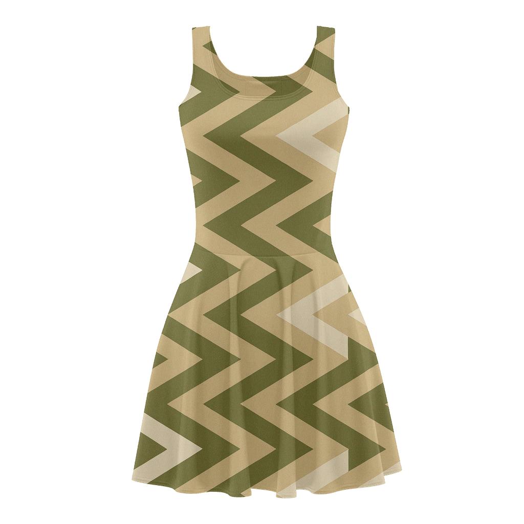 Angled Polygon Tessera designer pattern skater dresses