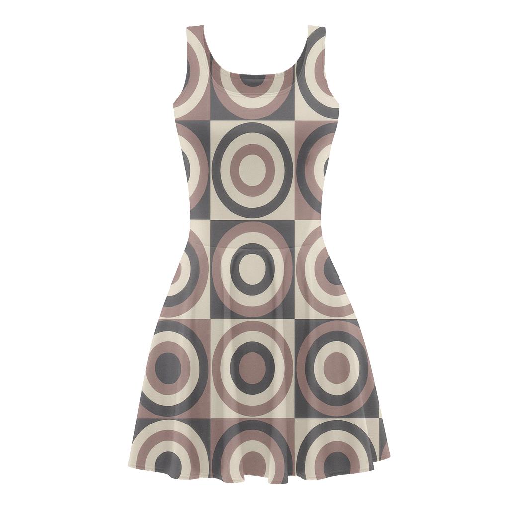 Concentric Track Registers comfortable stretch skater dresses