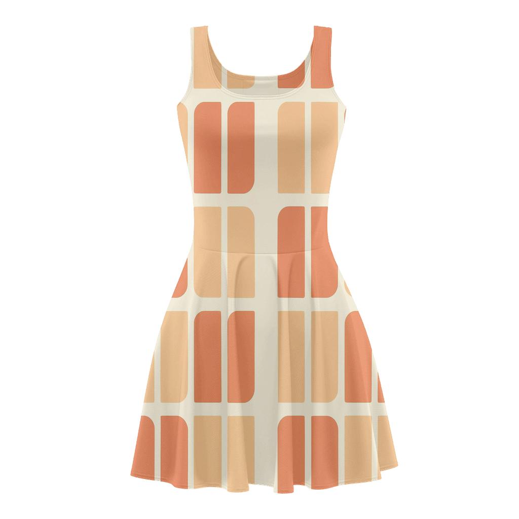 Split Stripe Resonance floral print skater dresses