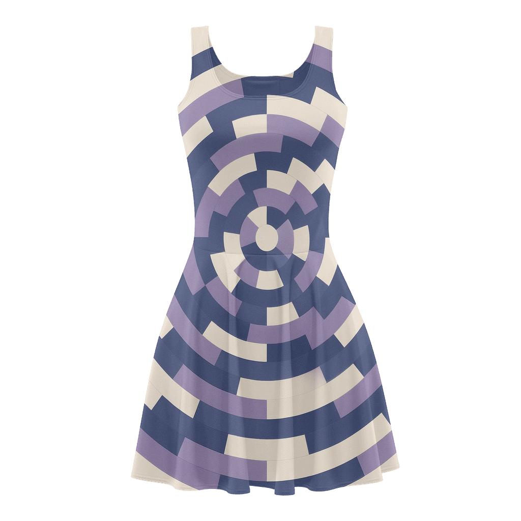 Radial Segment Relay stylish a-line skater dresses