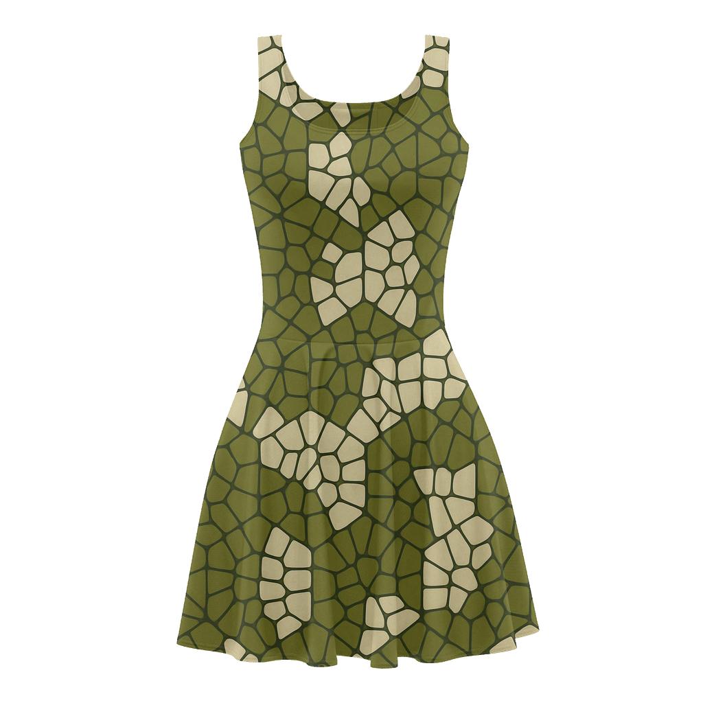 Cell Mesh Fragment designer pattern skater dresses