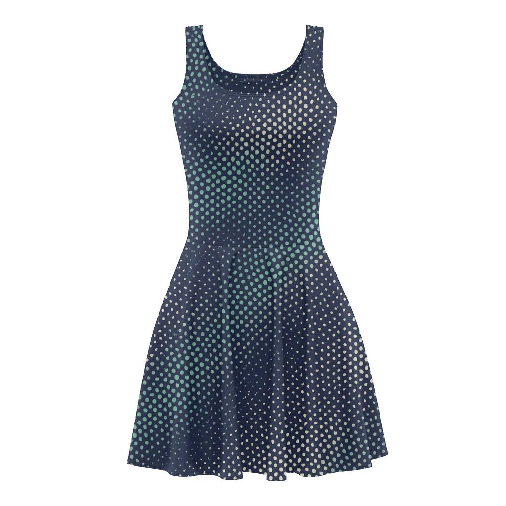 Micro Dot Interference Field personalized fit skater dresses