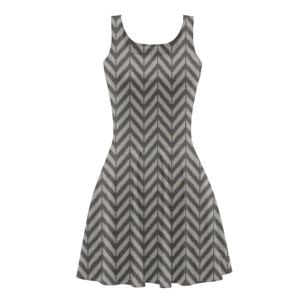 Herringbone Micrograde stylish a-line skater dresses