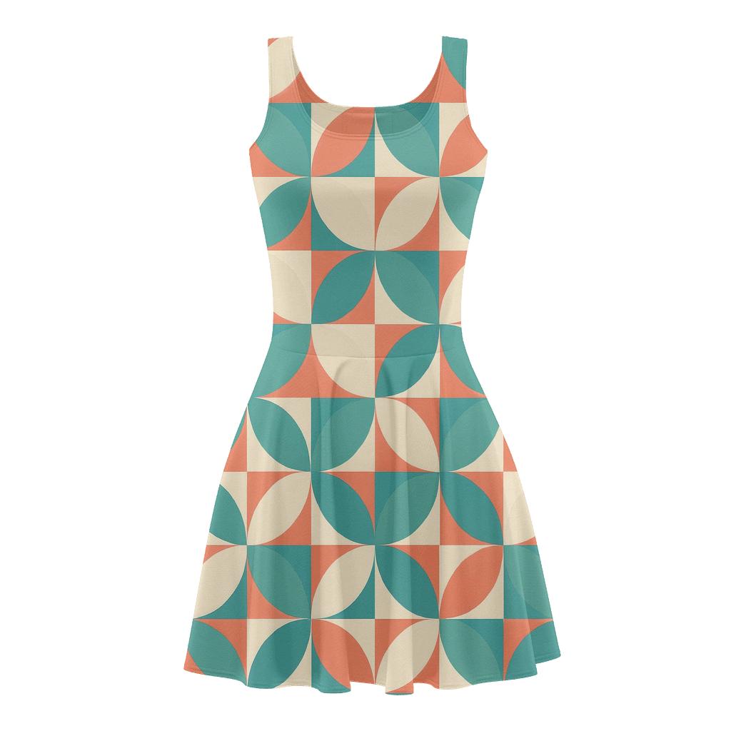 Modular Floral Lattice custom skater dresses