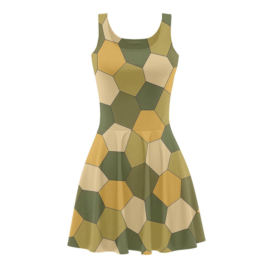 Angled Polygon Relay comfortable stretch skater dresses
