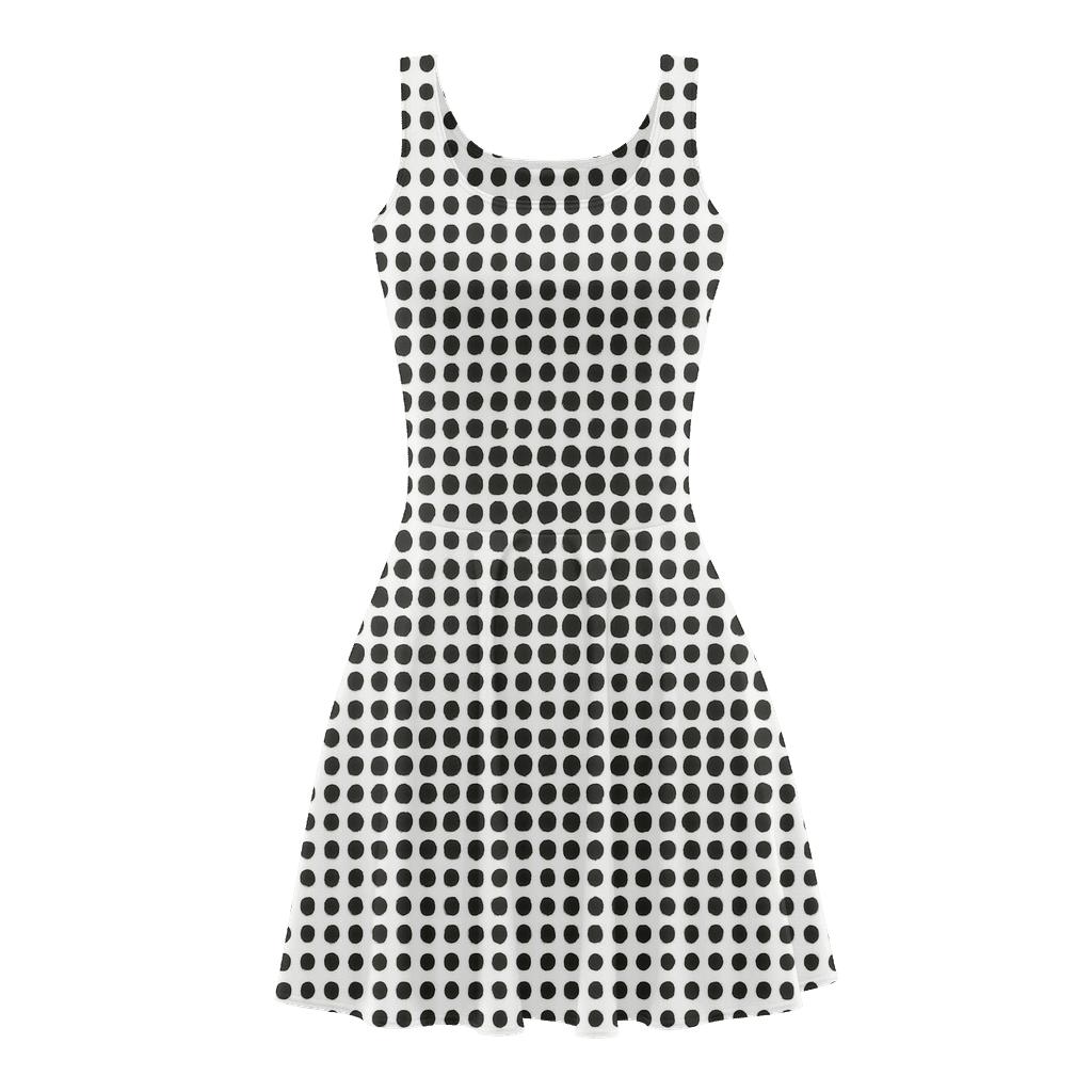 Dot Field Interference stylish a-line skater dresses