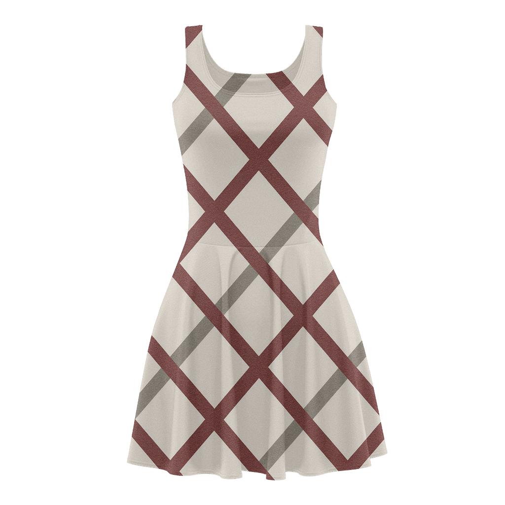 Parallel Crosshatch Study unique custom skater dresses