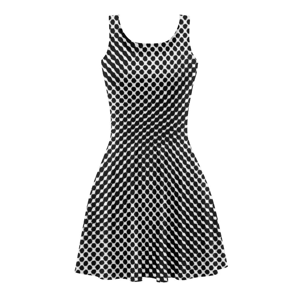 Dot Field Interference skater dresses for occasions