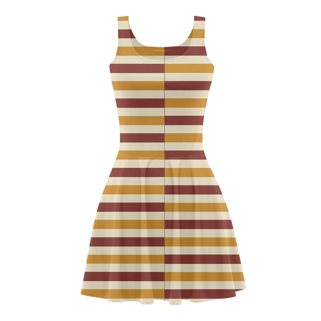 Split Stripe Relay custom skater dresses