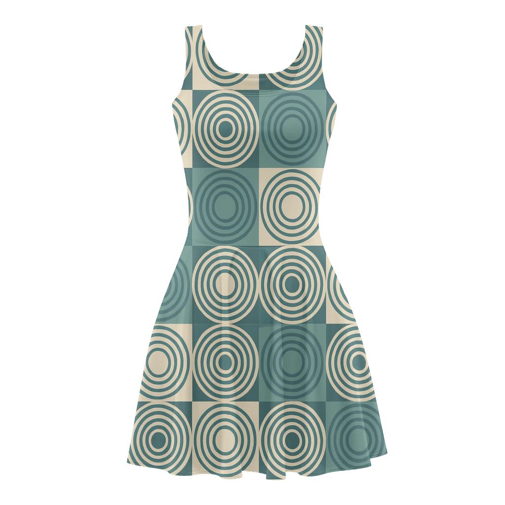 Concentric Track Registers comfortable stretch skater dresses