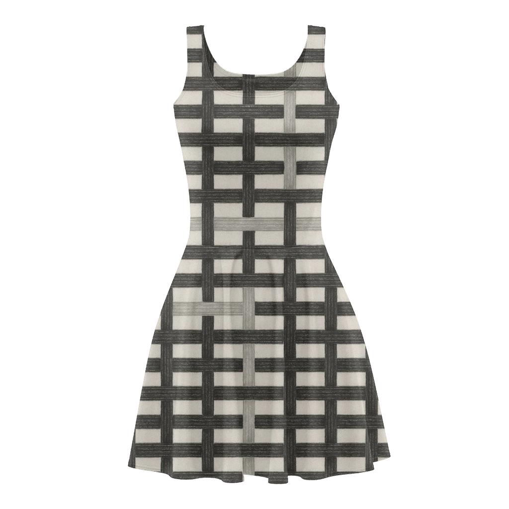 Parallel Crosshatch Study stylish a-line skater dresses