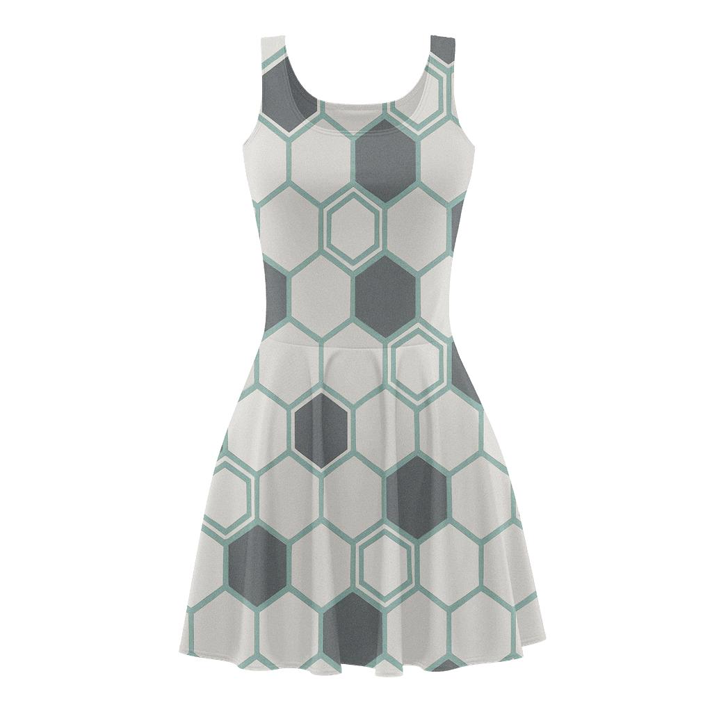 Hex Weave Grid personalized fit skater dresses