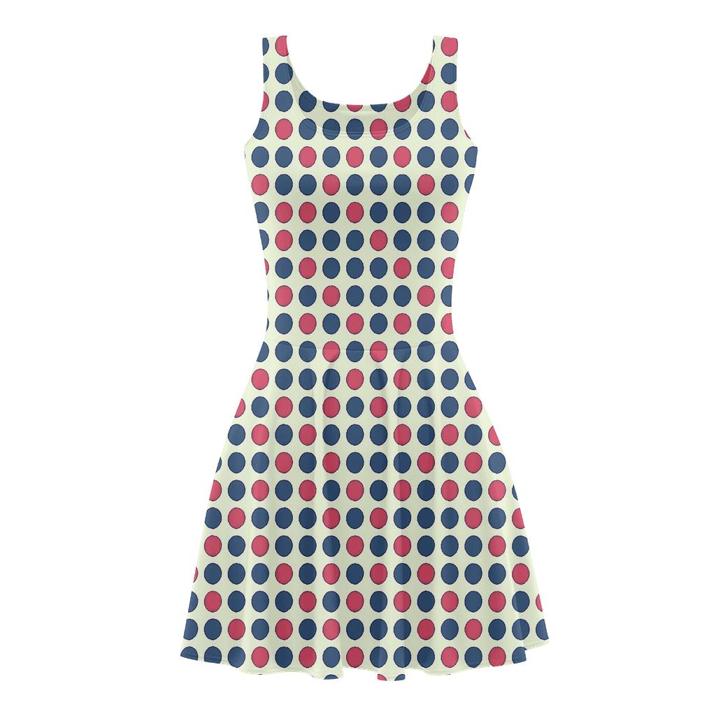 Pinned Dot Lattice personalized fit skater dresses