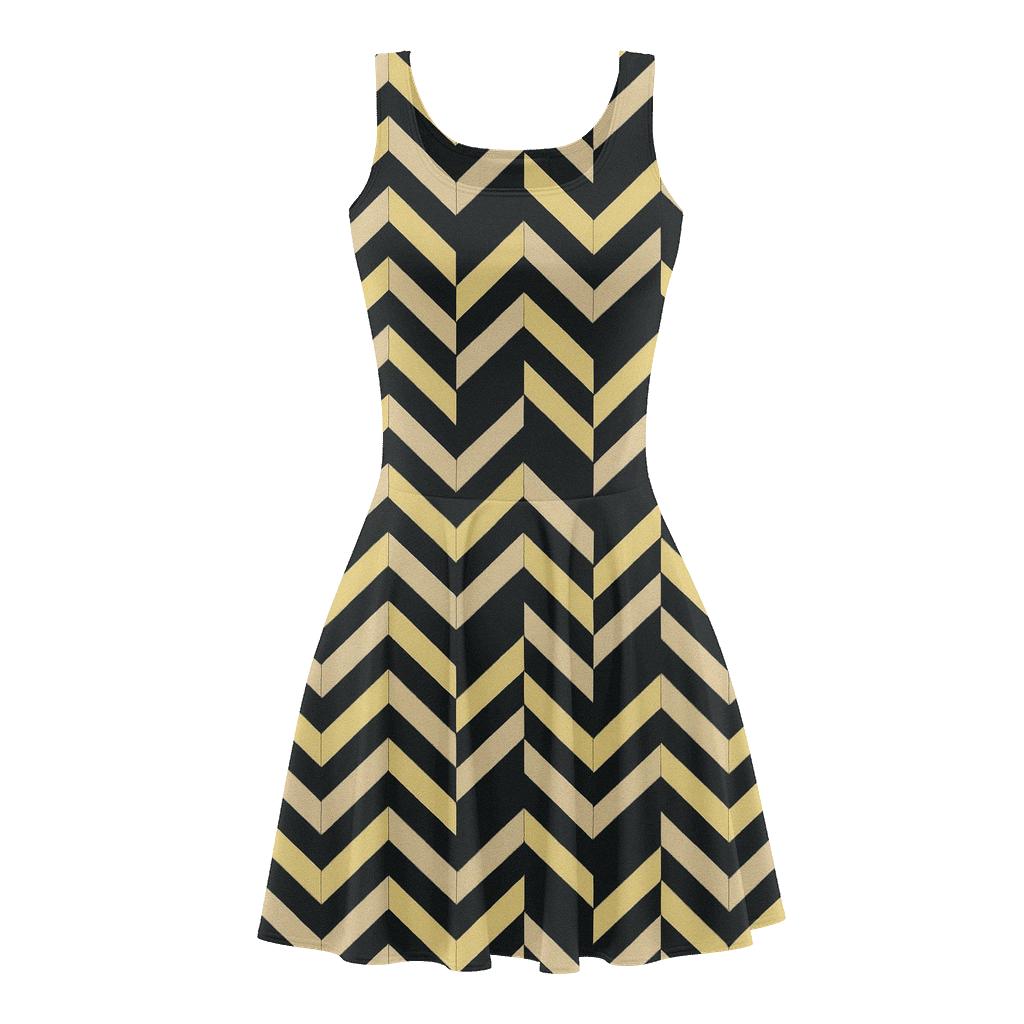 Chevron Phase Ladder trendy mini skater dresses
