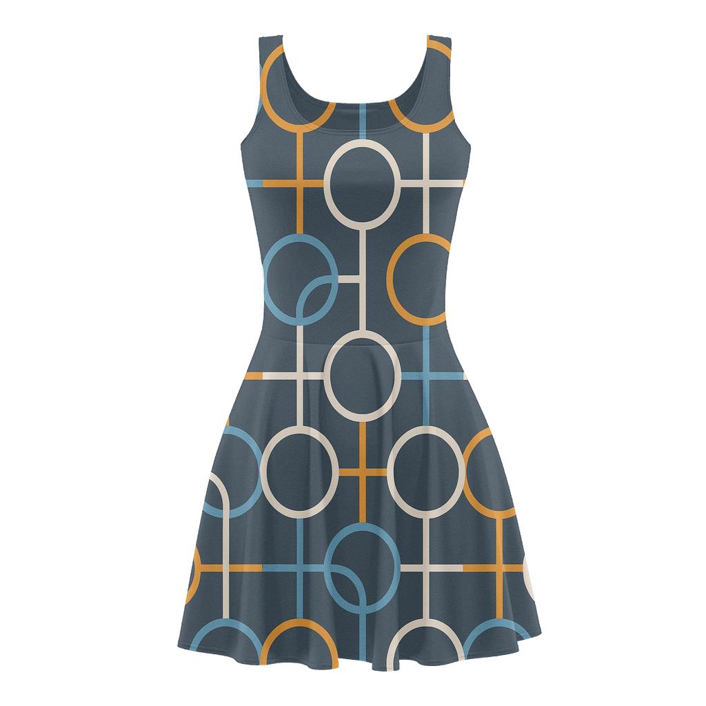 Orbit Track Crosslinks comfortable stretch skater dresses