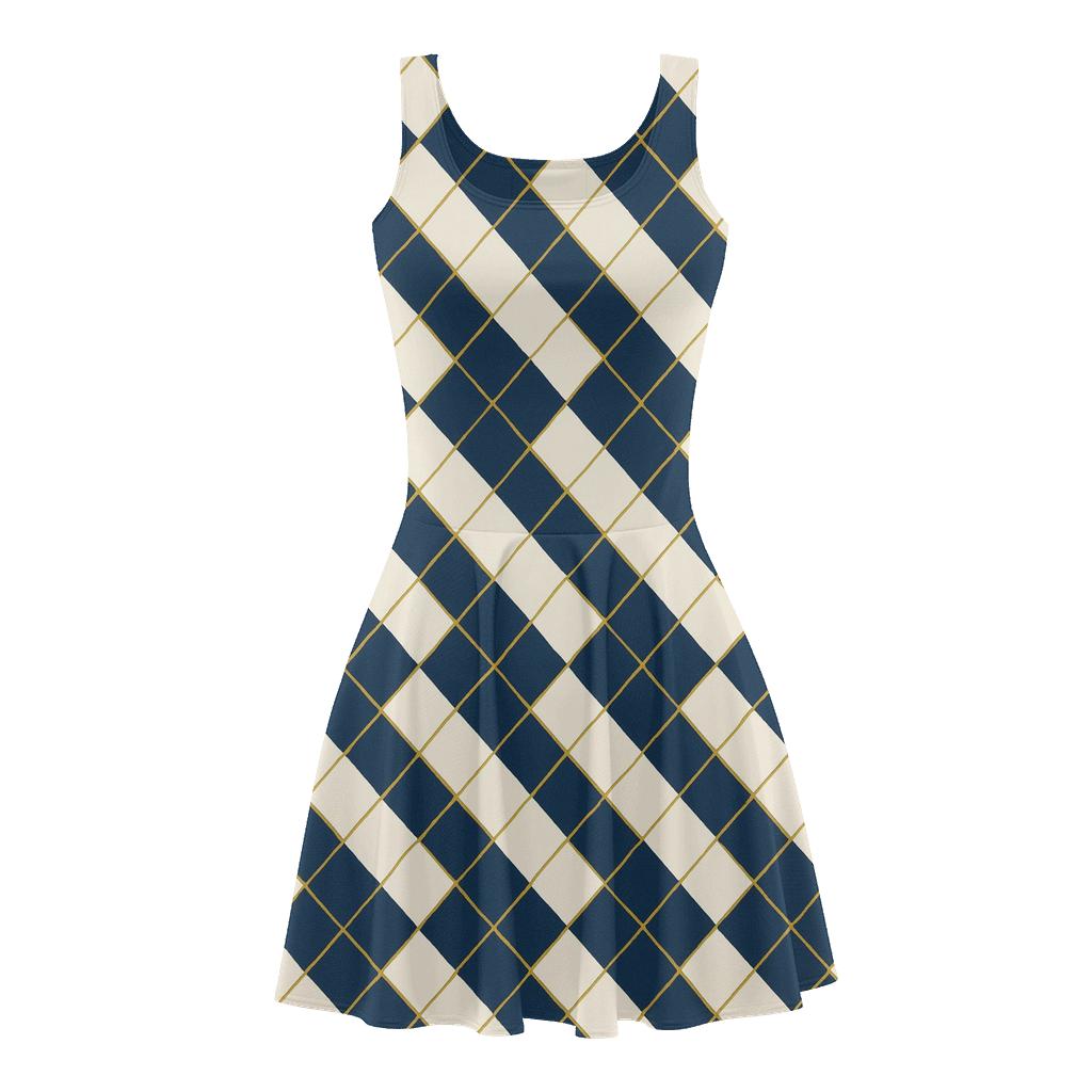 Starline Offset Checker floral print skater dresses