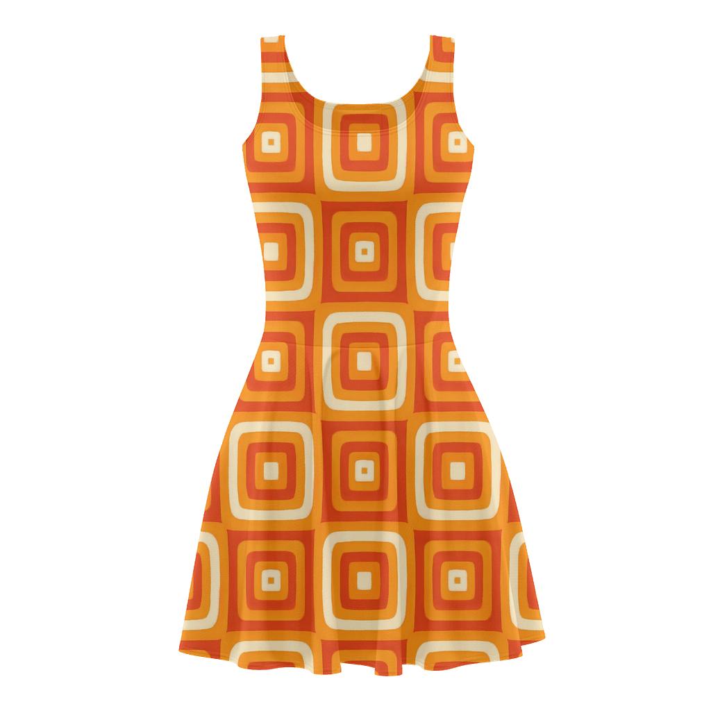 Solar Band Radiator trendy mini skater dresses