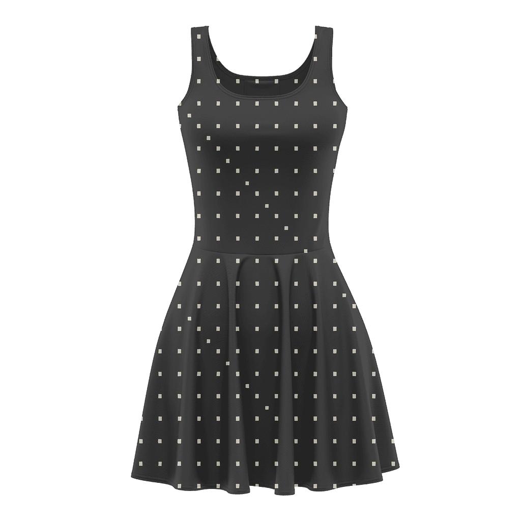 Stellar Grid Scatter trendy mini skater dresses