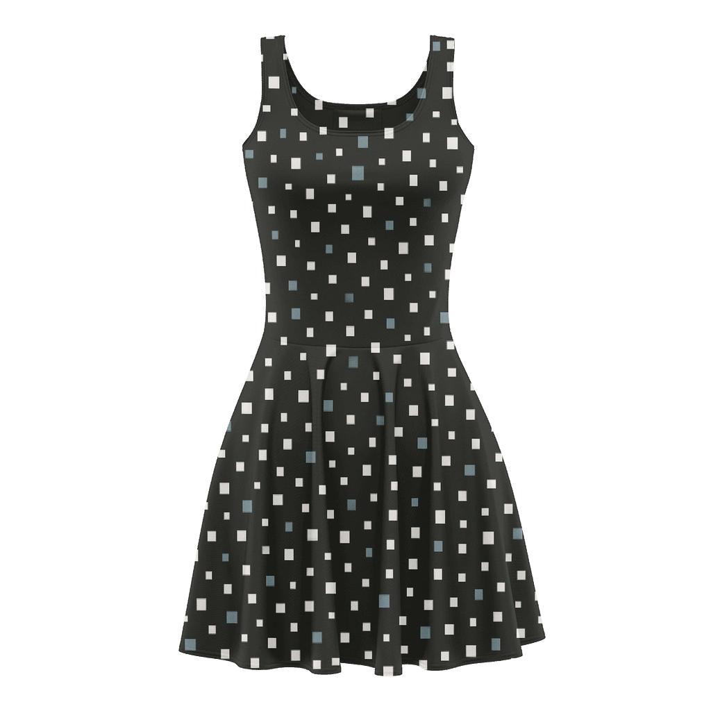 Deep Space Noise Field designer pattern skater dresses
