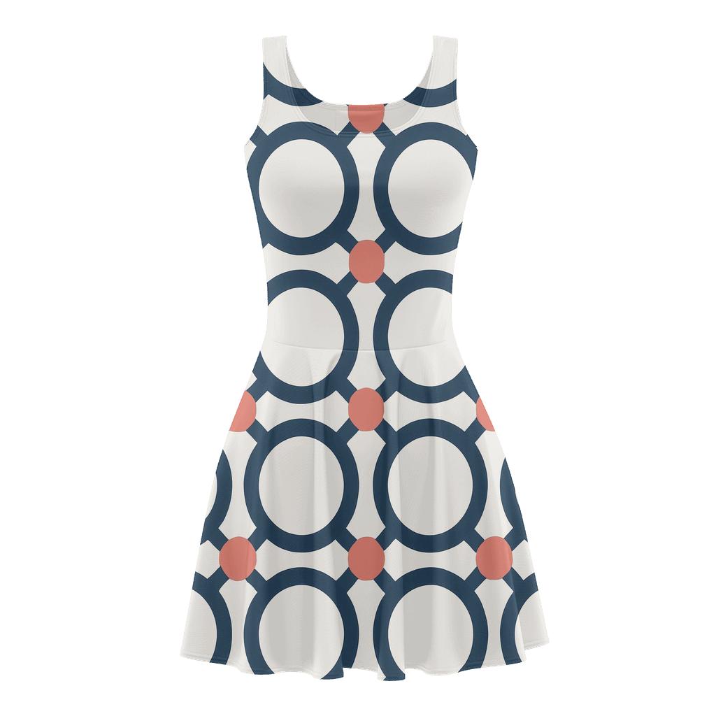 Orbital Lattice Bands comfortable stretch skater dresses