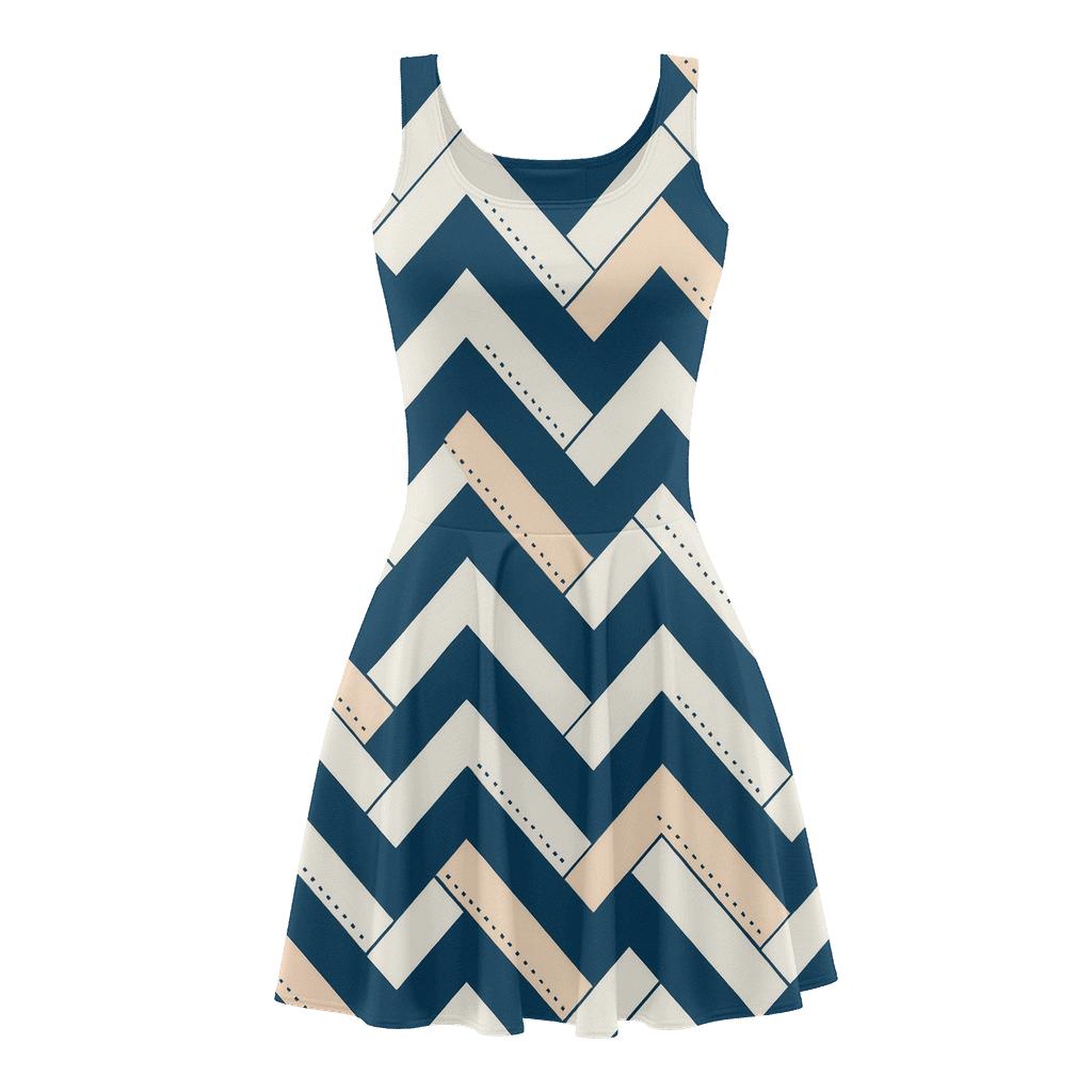 Comet Trail Herringbone personalized fit skater dresses