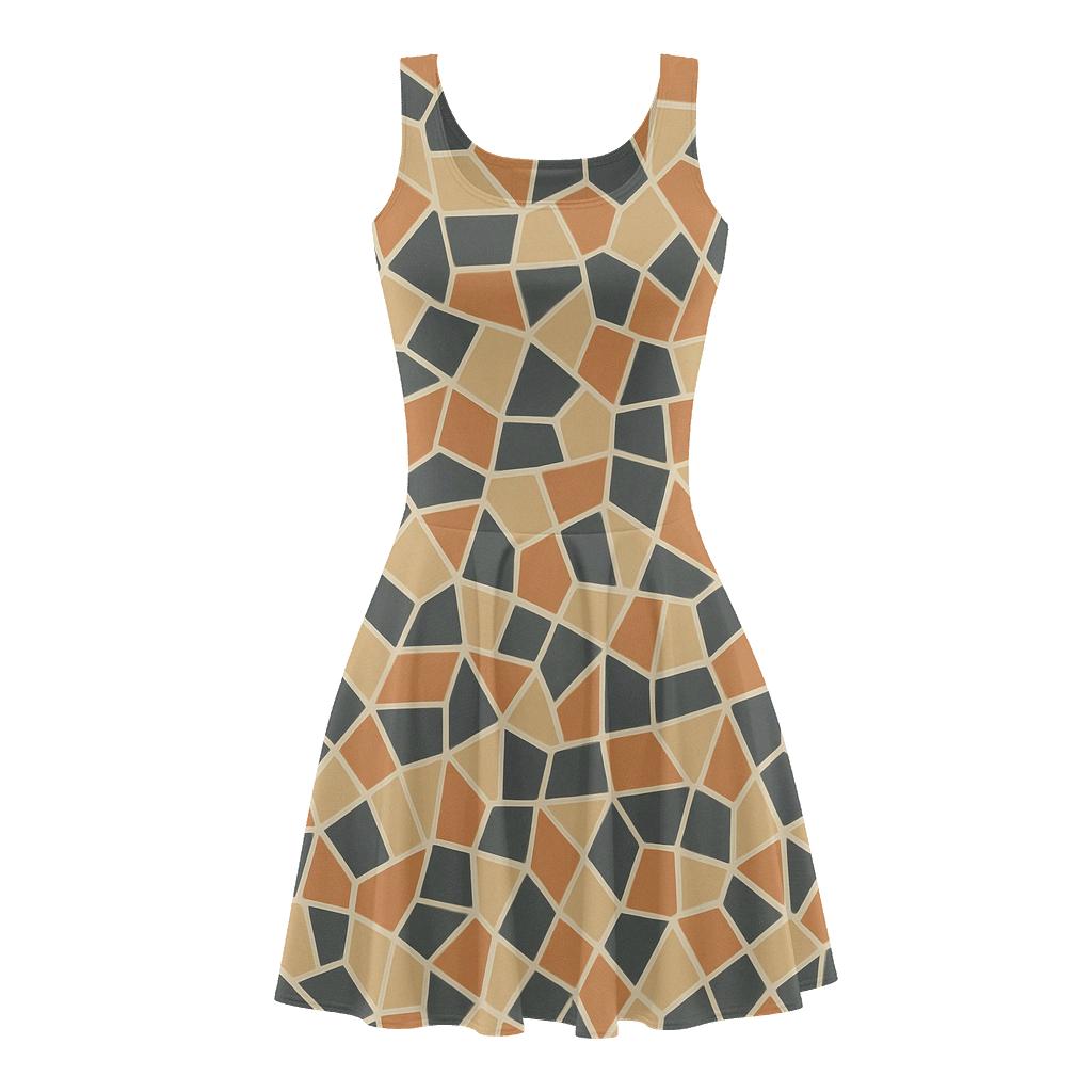 Asteroid Shard Mosaic unique custom skater dresses