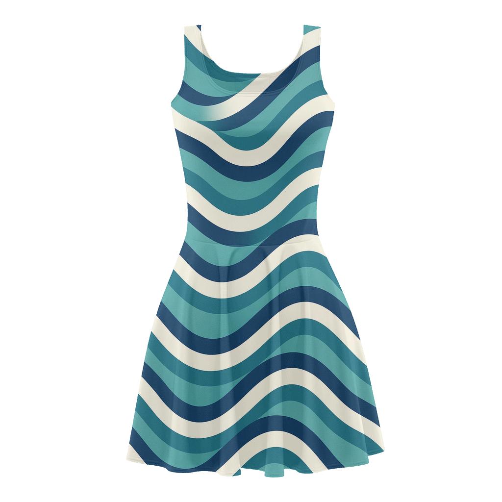 Spiral Arm Striping custom skater dresses