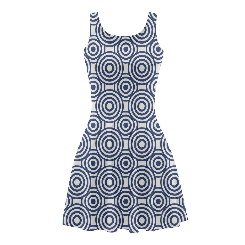 Concentric Band Mesh personalized fit skater dresses