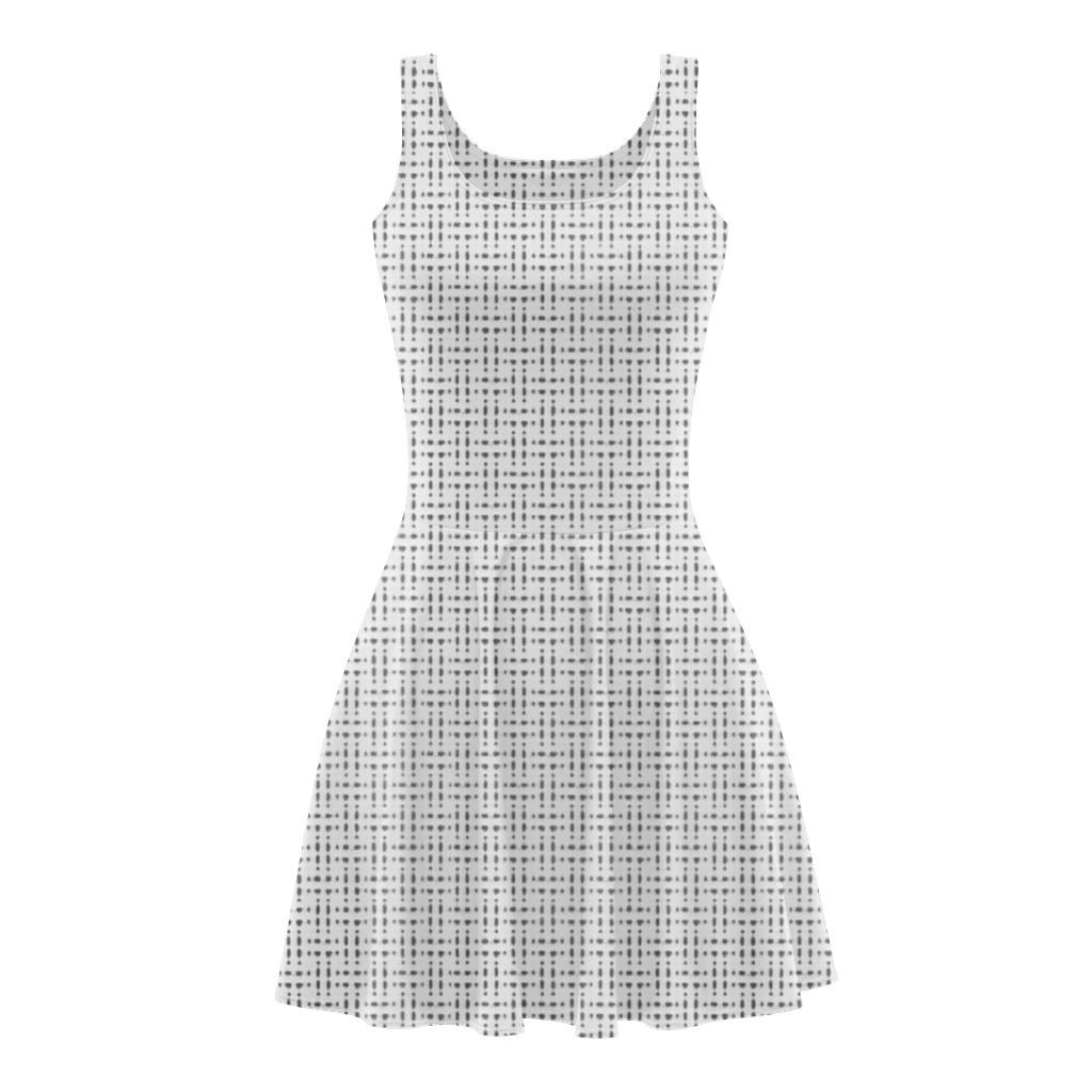 Micro Dash Crosshatch skater dresses for occasions