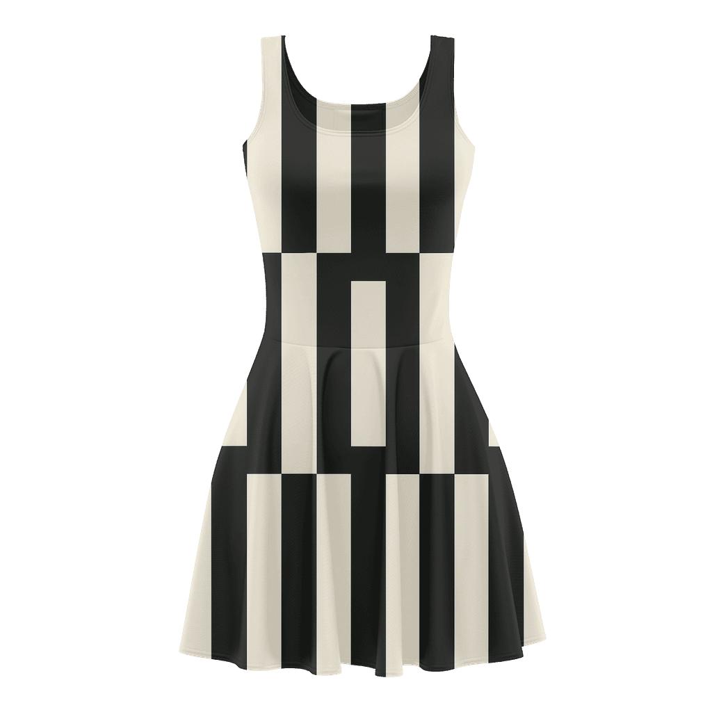 Binary Stripe Pulse personalized fit skater dresses