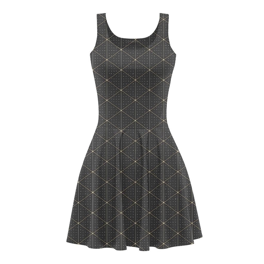 Stellar Dot Triangulation stylish a-line skater dresses