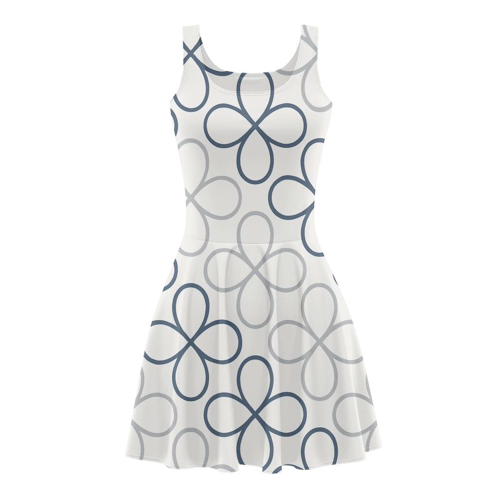 Orbit Ring Tiling floral print skater dresses