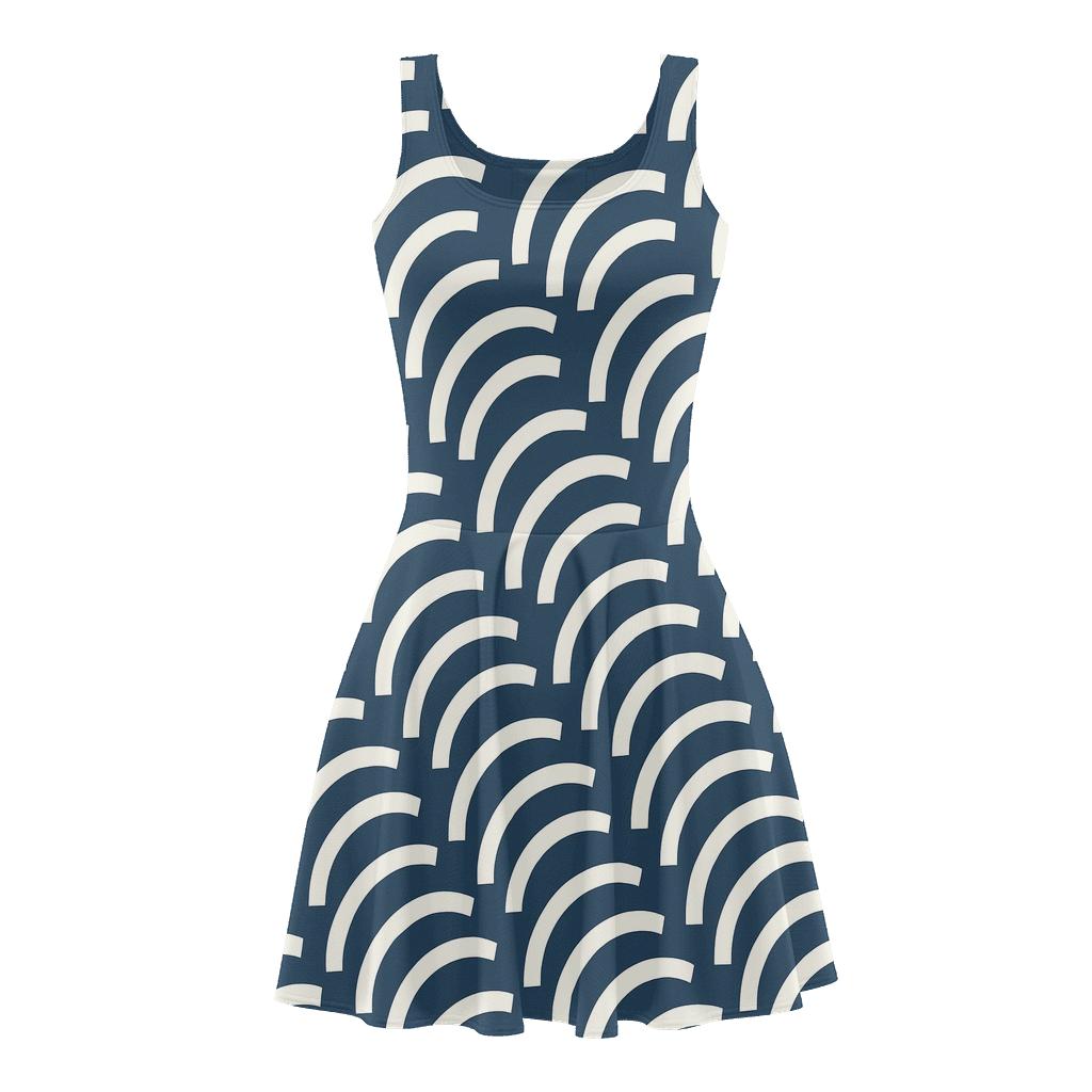 Spiral Arm Line Register designer pattern skater dresses