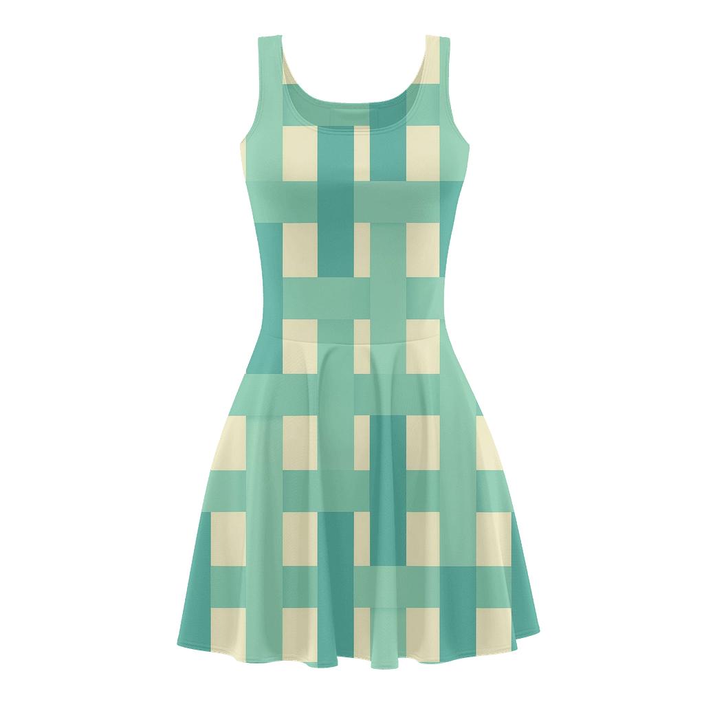 Aurora Band Interlace trendy mini skater dresses