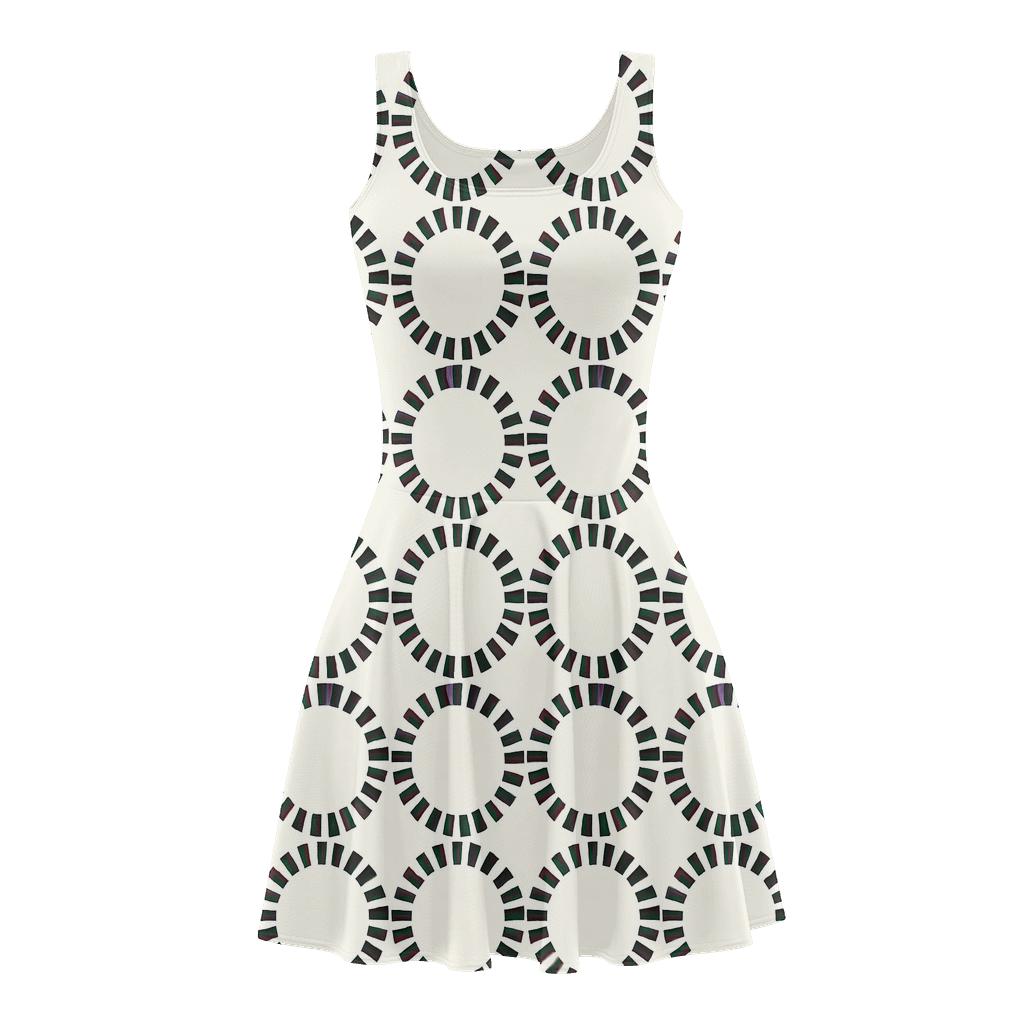 Radial Ring Barcode custom skater dresses